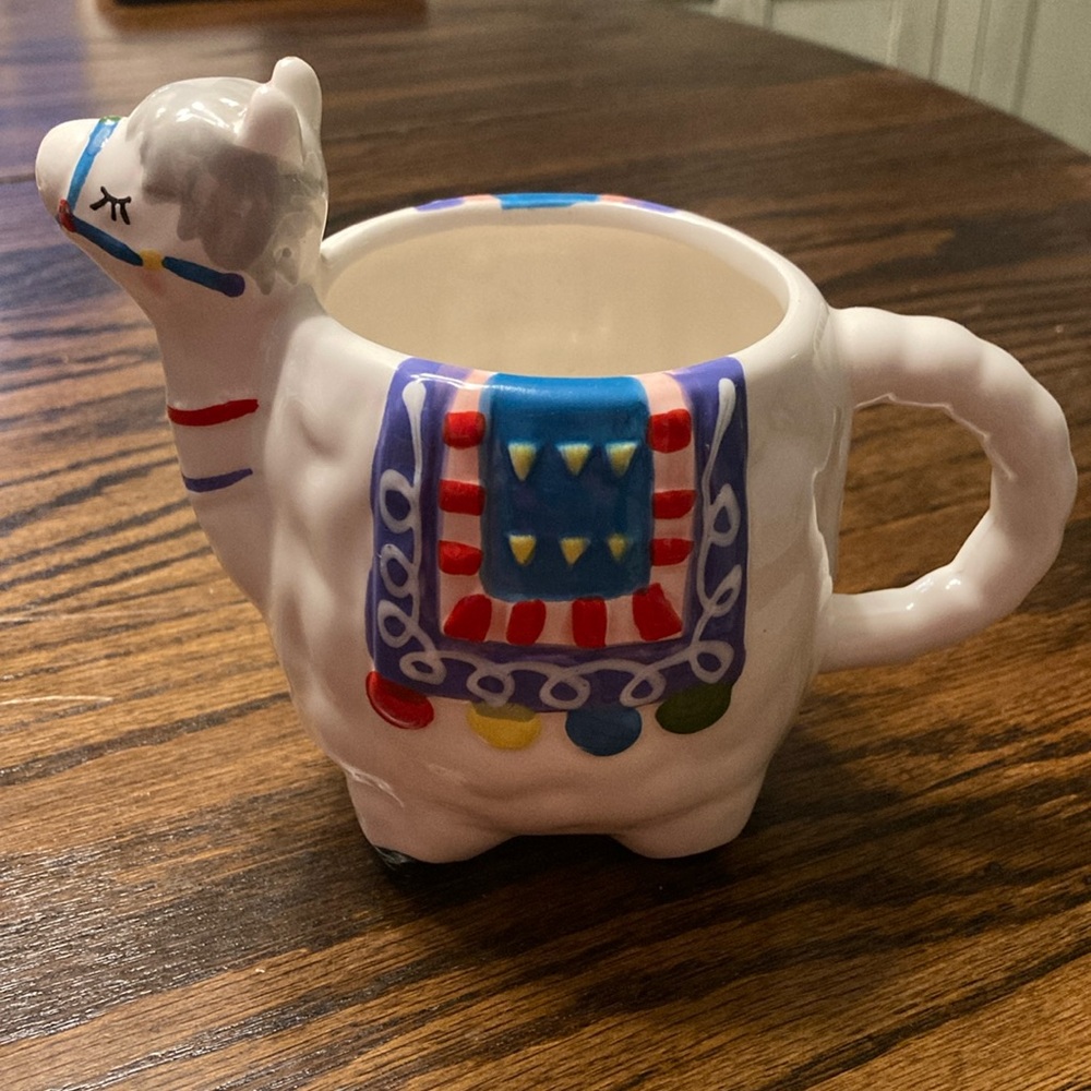 Ceramic Llama Figural Coffee Tea Mug